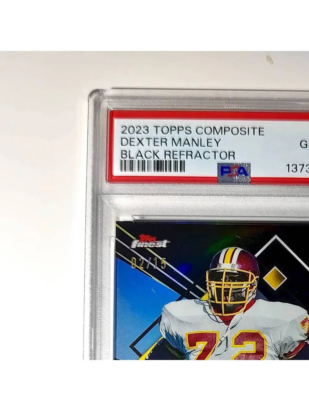 Dexter Manley 2023 Topps Finest 02/15 #250 Black Refractors PSA 10 Gem Mint